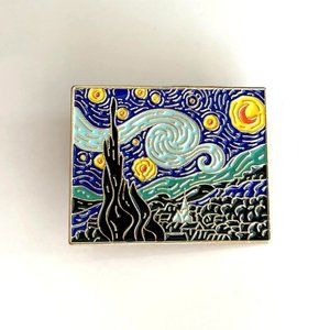 *50% OFF! Starry Night pin Vincent van Gogh art flair painting pins pinback